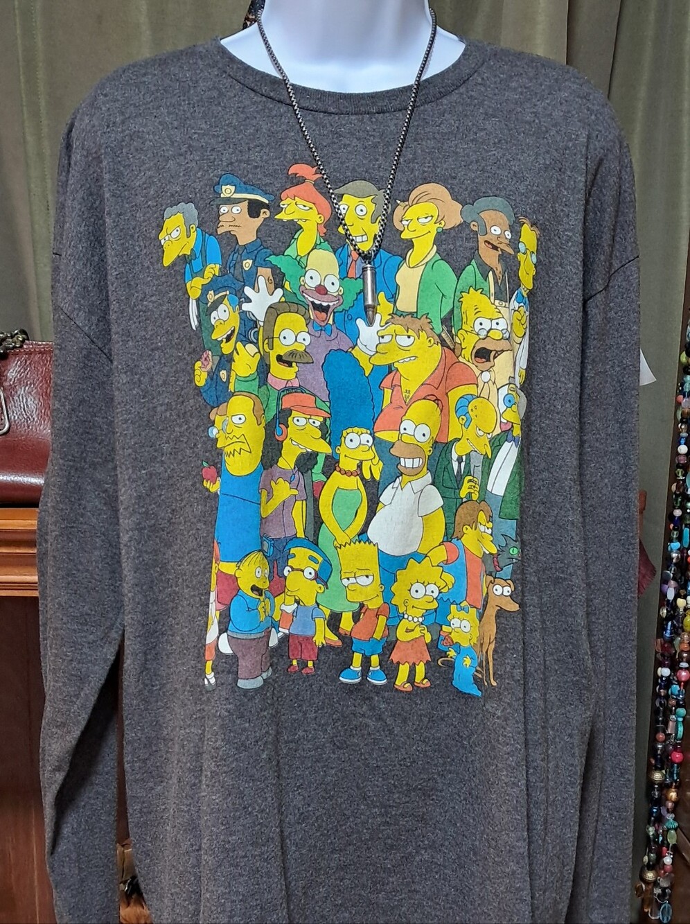 The Simpsons Crew Graphic Gray Men’s Sweater
